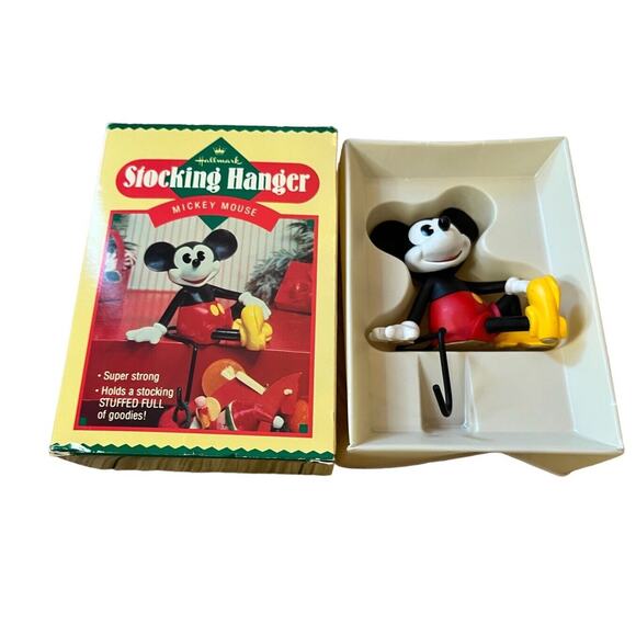 Vintage Hallmark Mickey Mouse Stocking Hanger with Box christmas - Picture 2 of 4